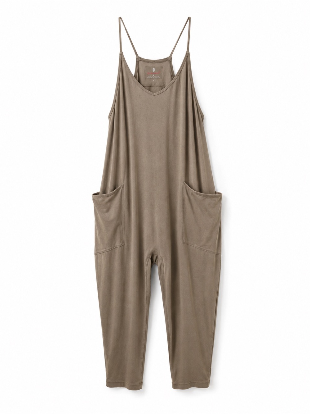 FP Movement by Free People Olive-Taupe Slouchy Jumpsuit